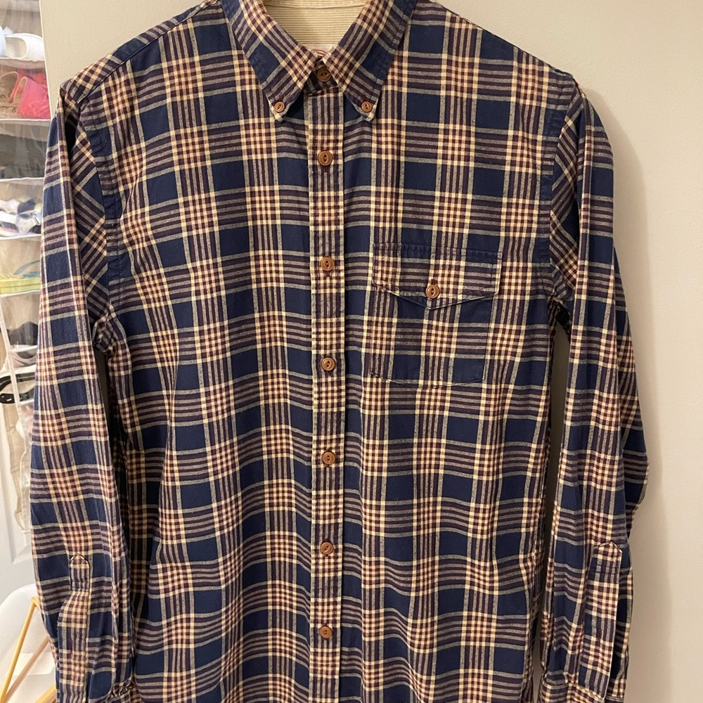 Brooks brothers men’s red fleece warm long sleeve buttons shirts